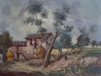 La cascina  Olio su MDF - 24 x 30